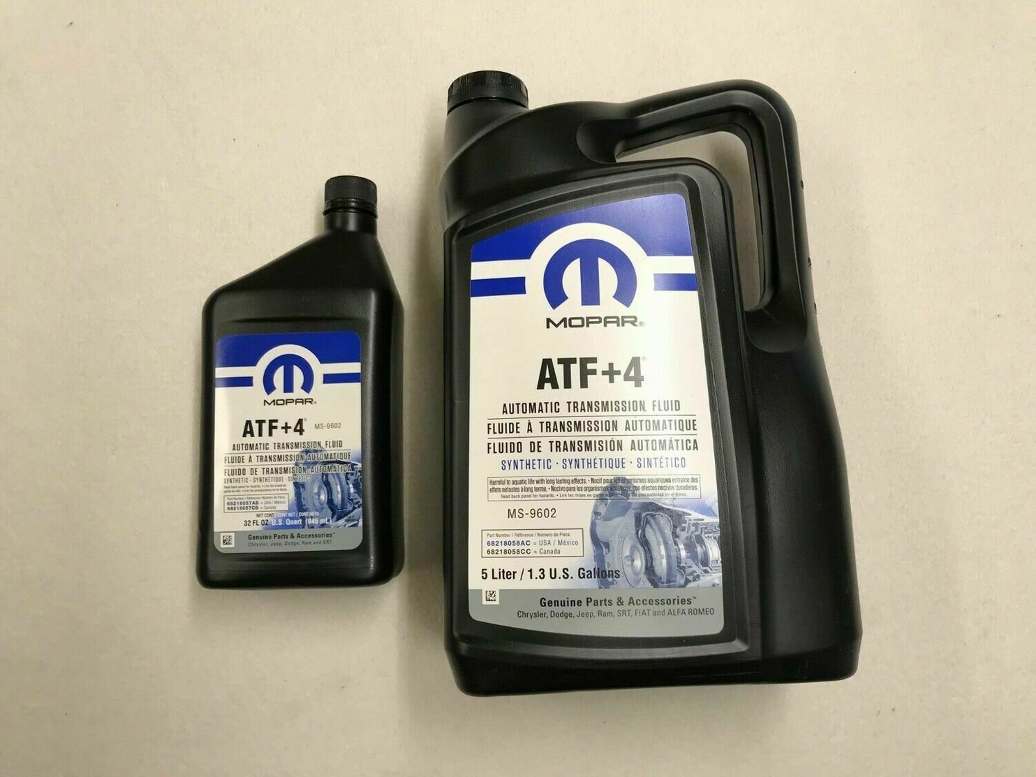 ATF+4 Automatic Transmission Fluid 6L 68218058AC MS9602