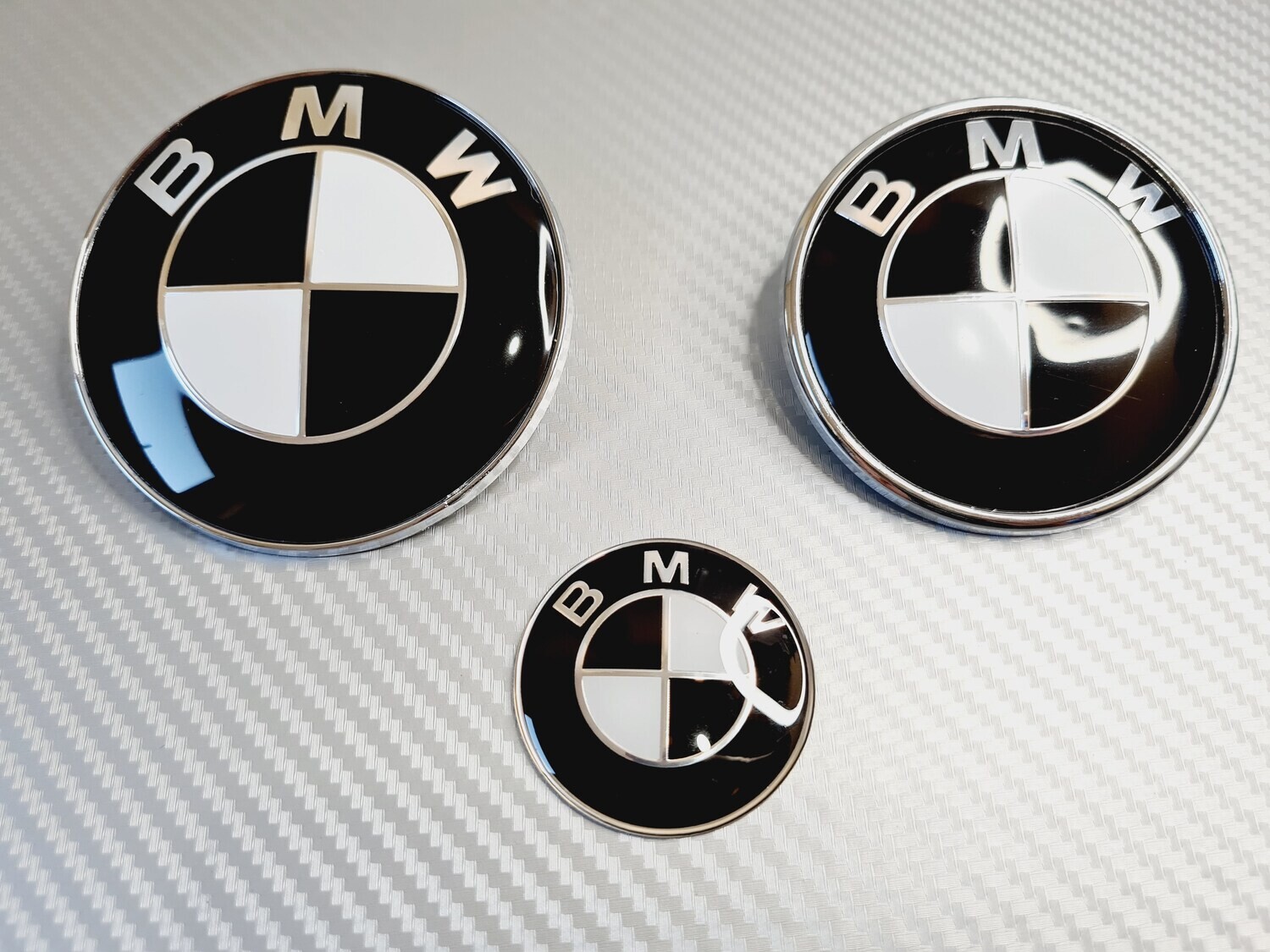 BMW Badge Set (x3) Black & White