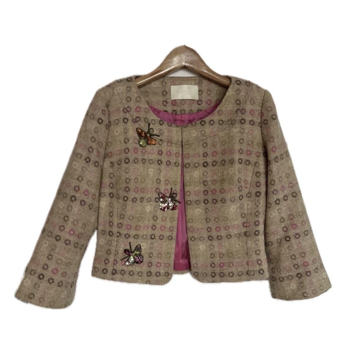 Silhouette Wool Tweed Short Coat