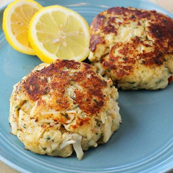 Jumbo Lump Crab Cakes with Wild Rice and Brown Buttered