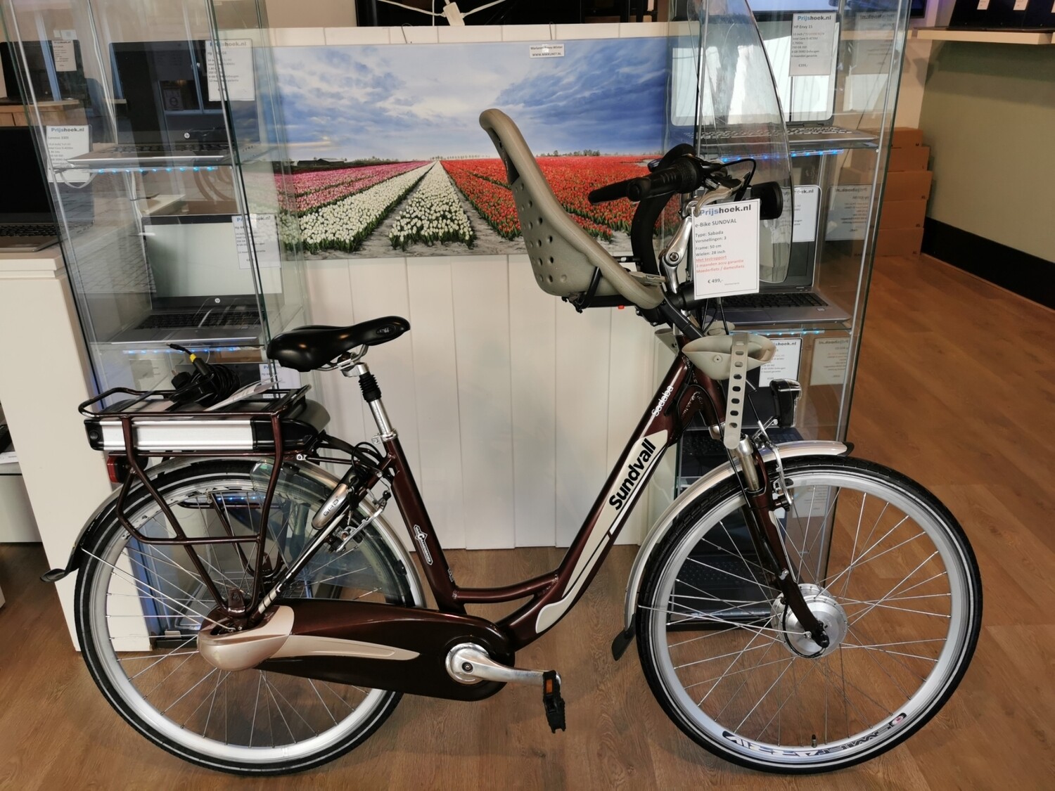 Omafiets damesfiets transportfiets fietsen fijnefietsen fietshemel e-Bike Moederfiets / damesfiets SUNDVALL