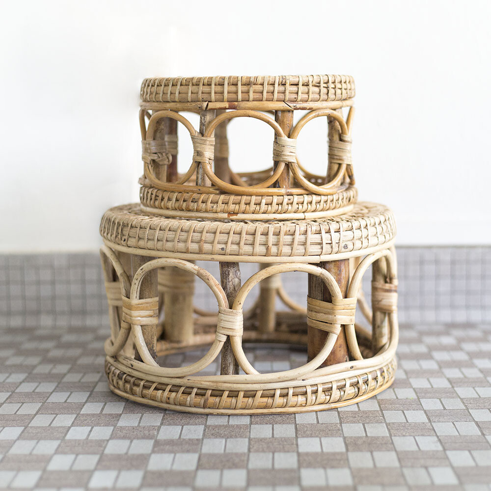 Rattan Planter Stool (M)