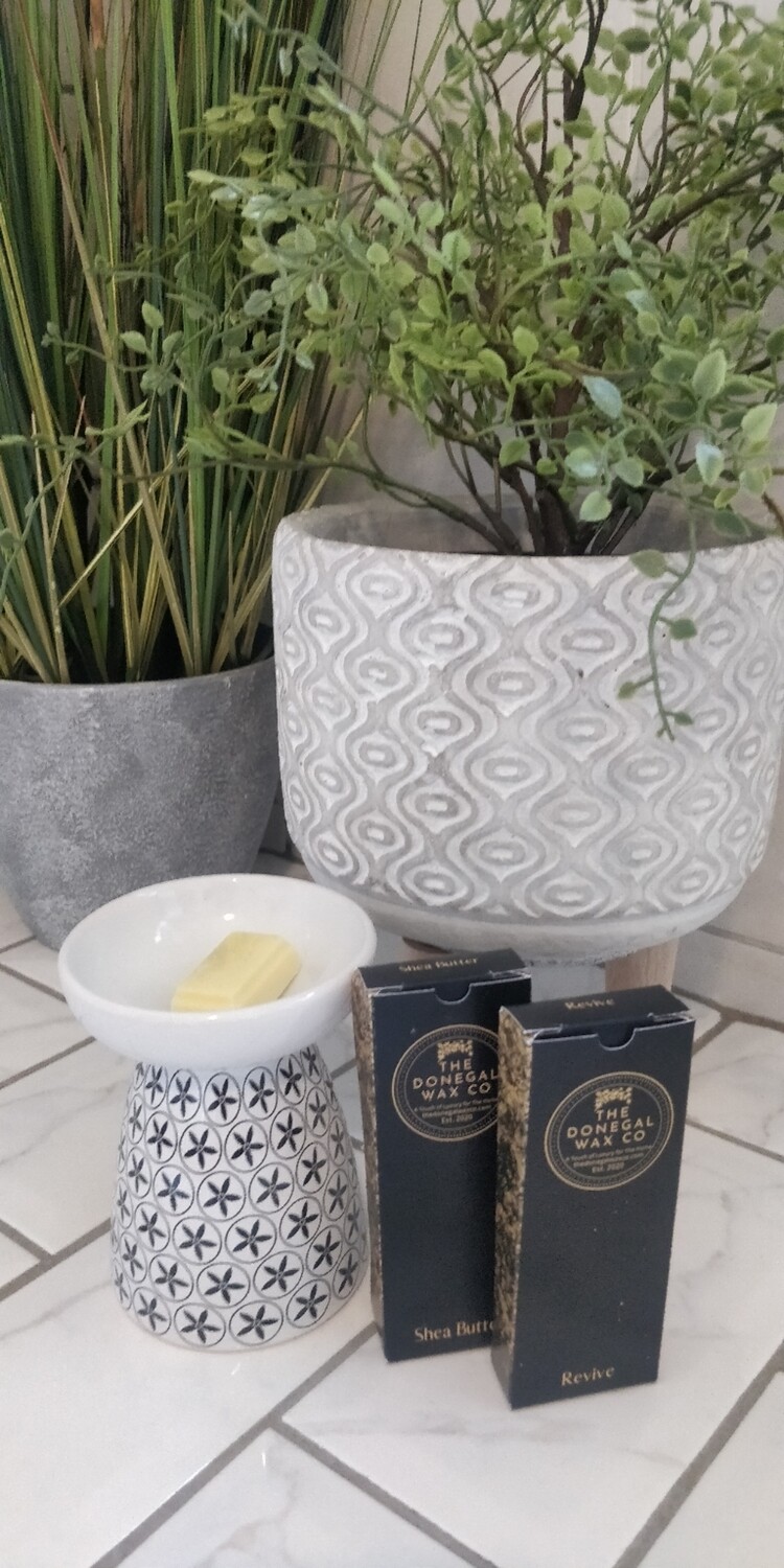 Floral Wax Melt Warmer (White)