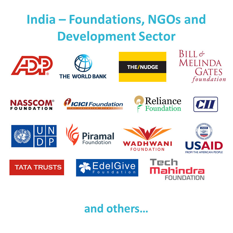 India Foundations, NGOs and Development Sector