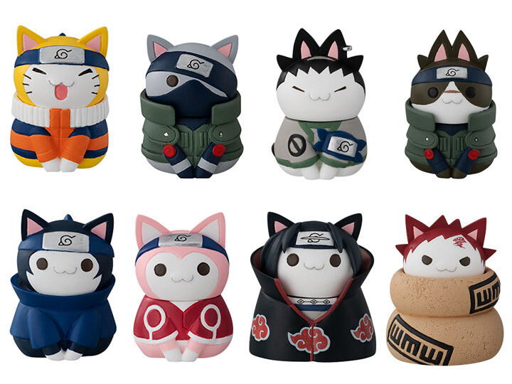 NarutoNyaruto! Cats Of Konoha Village With Premium Can Mascot (Box Set)