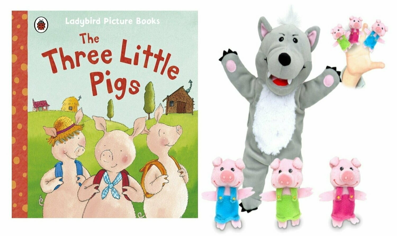 The Three Little Pigs Puppet Story Book Set