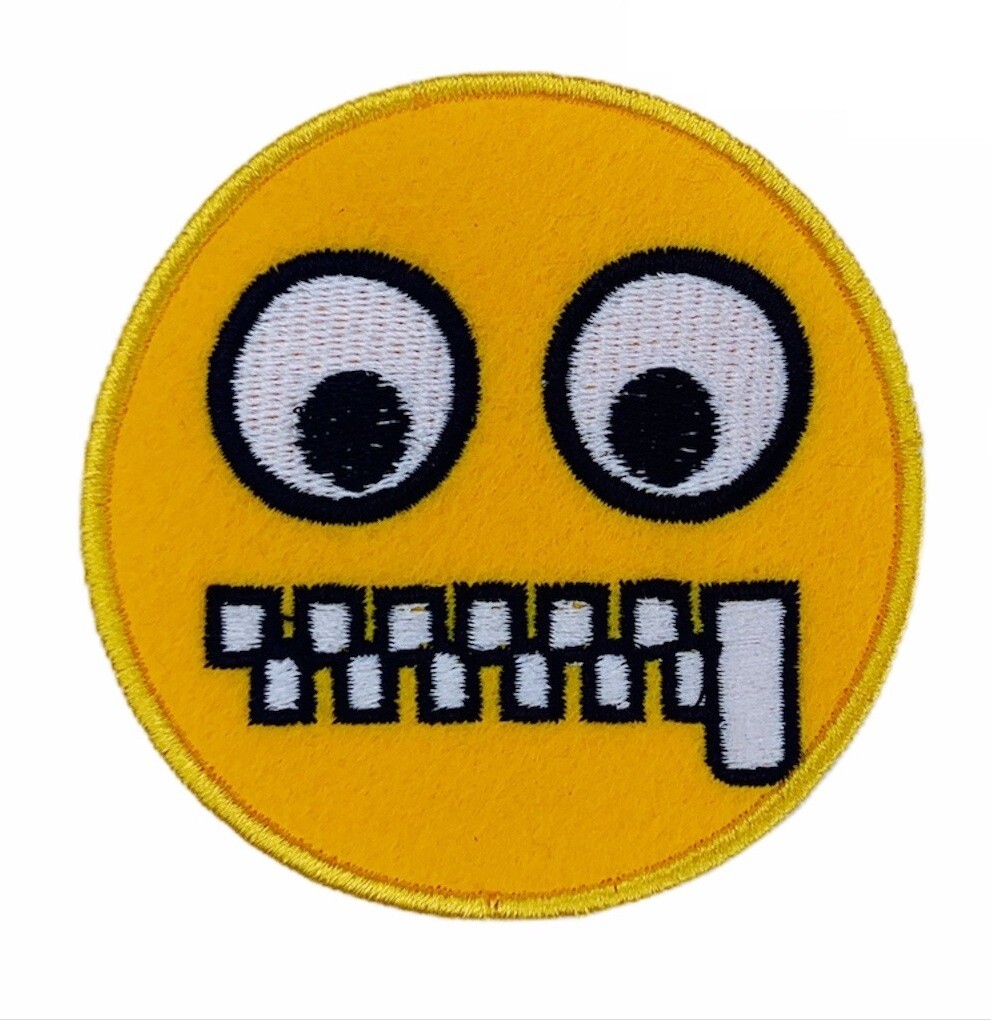 Zip Mouth Embroidered Patches (Pack of 3 Pcs)