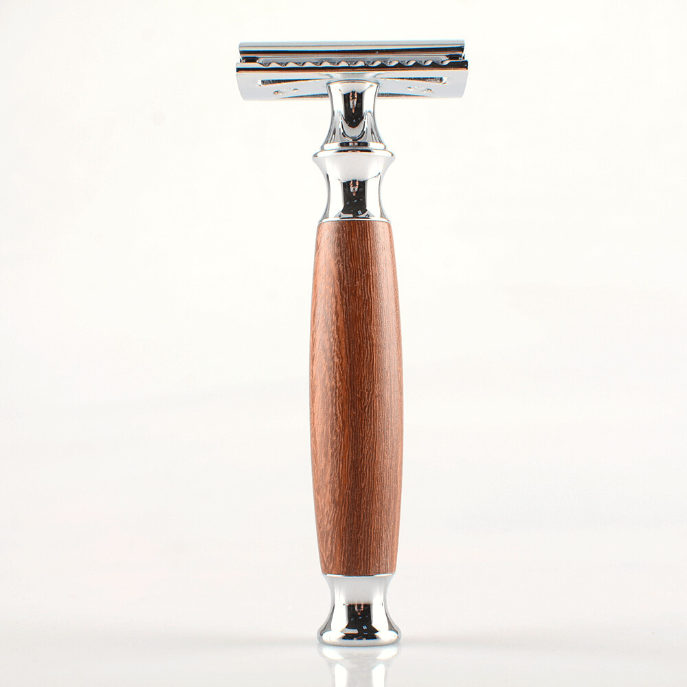 3.3. Scheermes Jame Safety Razor 5 Mesjes Double Edge Metaal & Hout