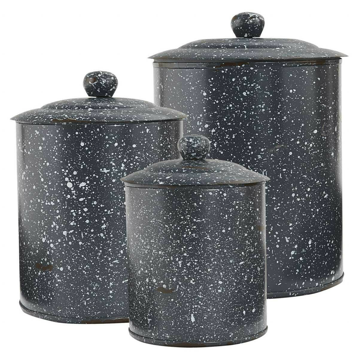 Granite Enamelware Gray Canister Set