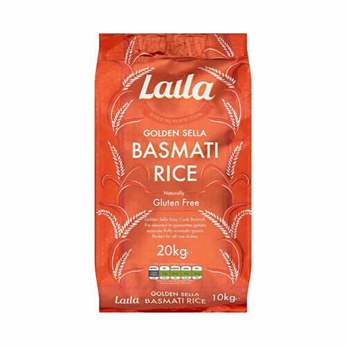 LAILA GOLDEN SELLA BASMATI RICE 20KG (Delivery in BRUSSELS & MECHELEN ONLY!)