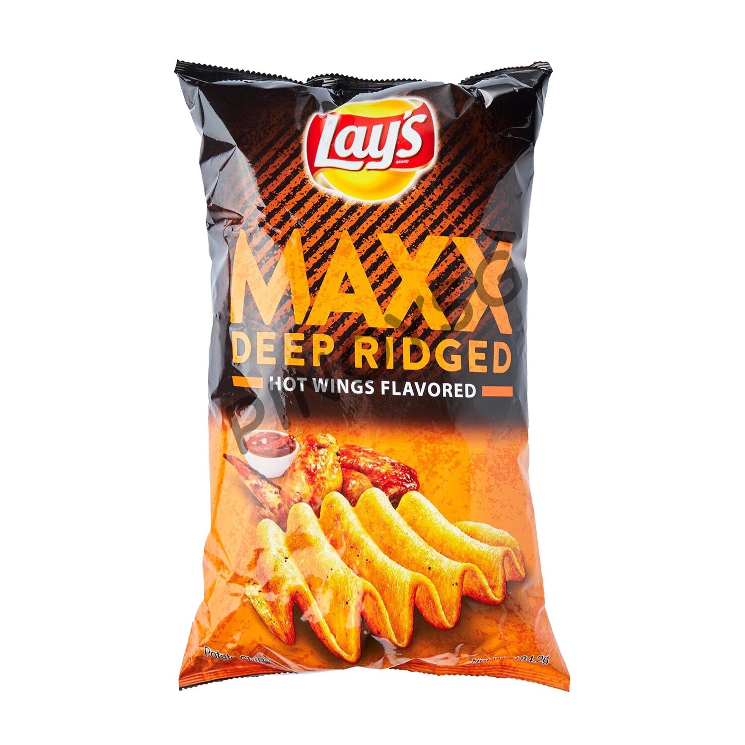 Lays MAXX Deep Ridged Hot Wings Flavor