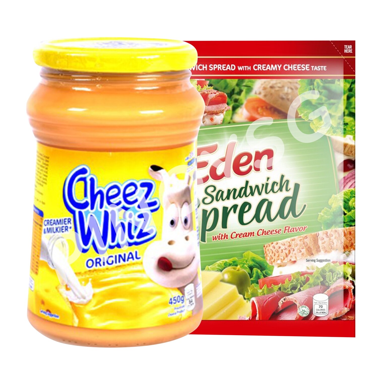 Kraft Cheez Whiz Original Cheese Spread 440g with FREE Eden Sandwich