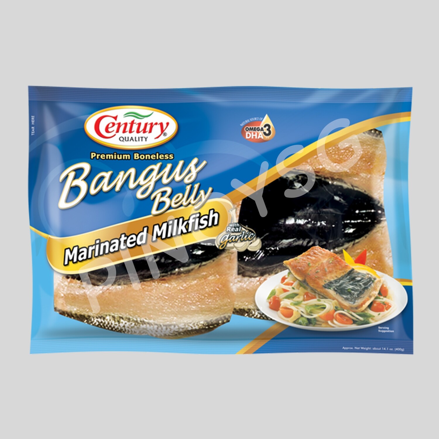Century Premium Boneless Milkfish Marinated Belly Bangus 400g