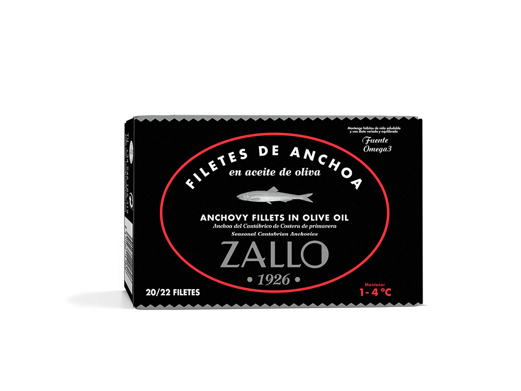 Anchoas del Cantábrico Premium Zallo (20 filetes) 85g/ud Anchoas