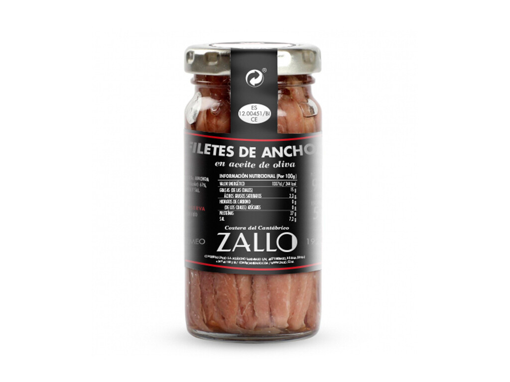 Premium Zallo Cantabrian anchovies 90g/unit. Octopus Product