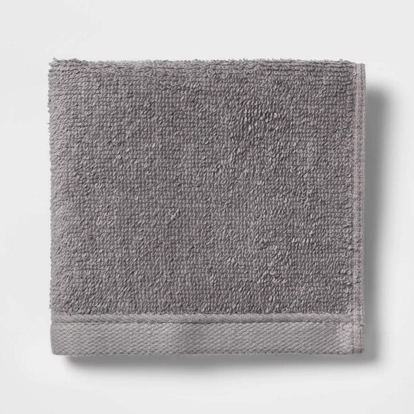 6pk Washcloths Grey
