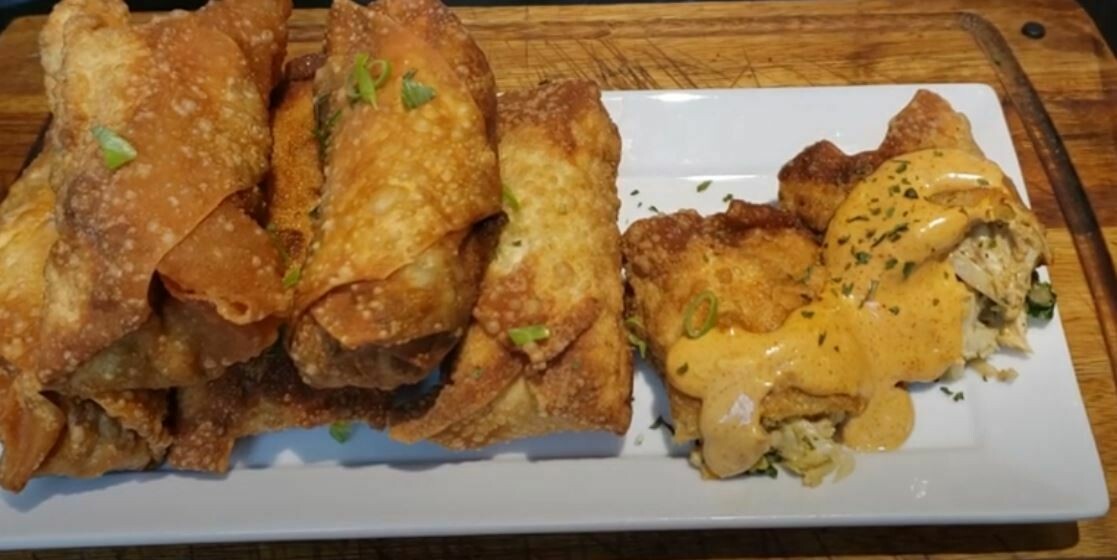 Jumbo Lump Crab Cake Egg Rolls Dinner