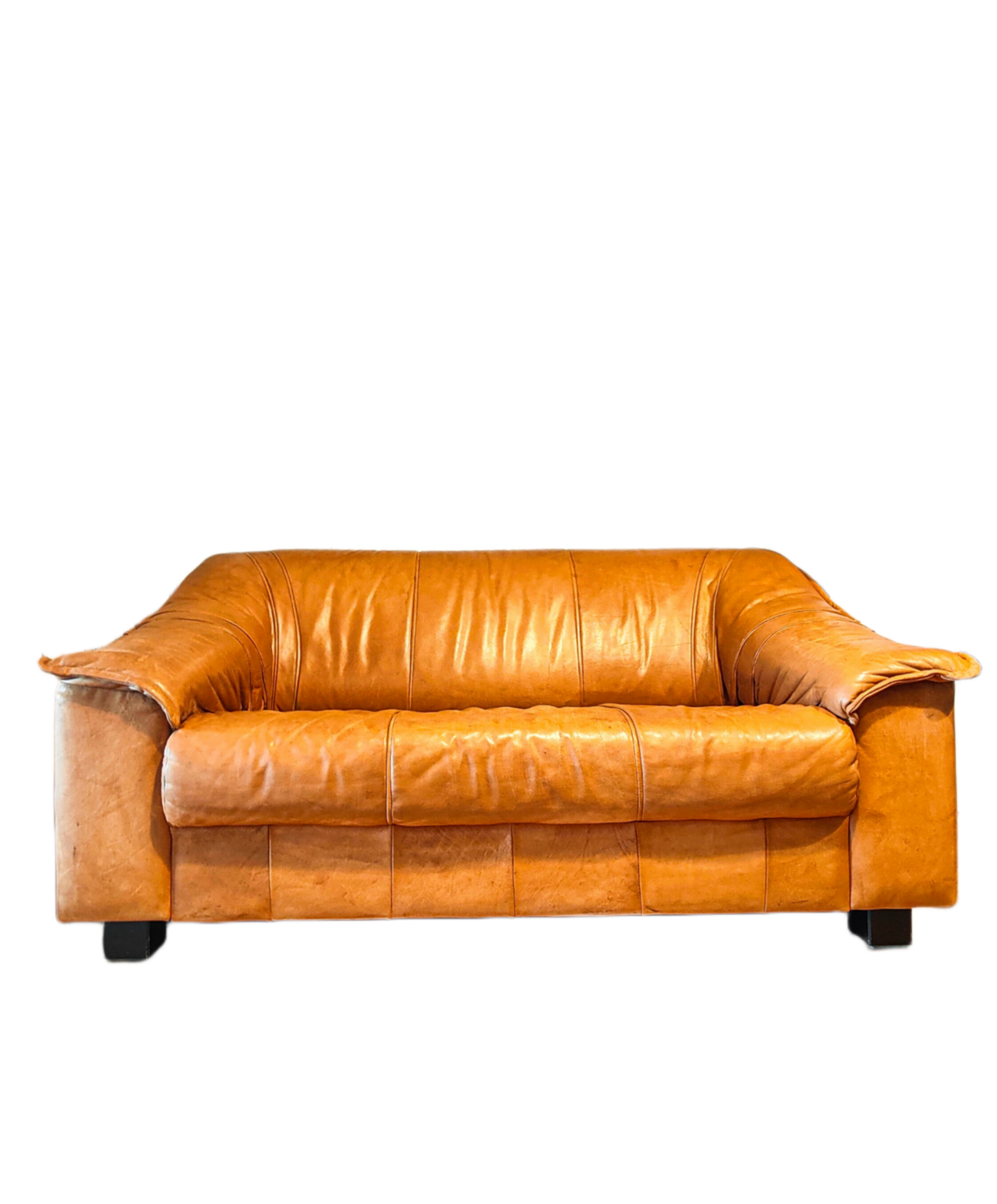 Early IKEA 2 Seater Tan Leather Sofa