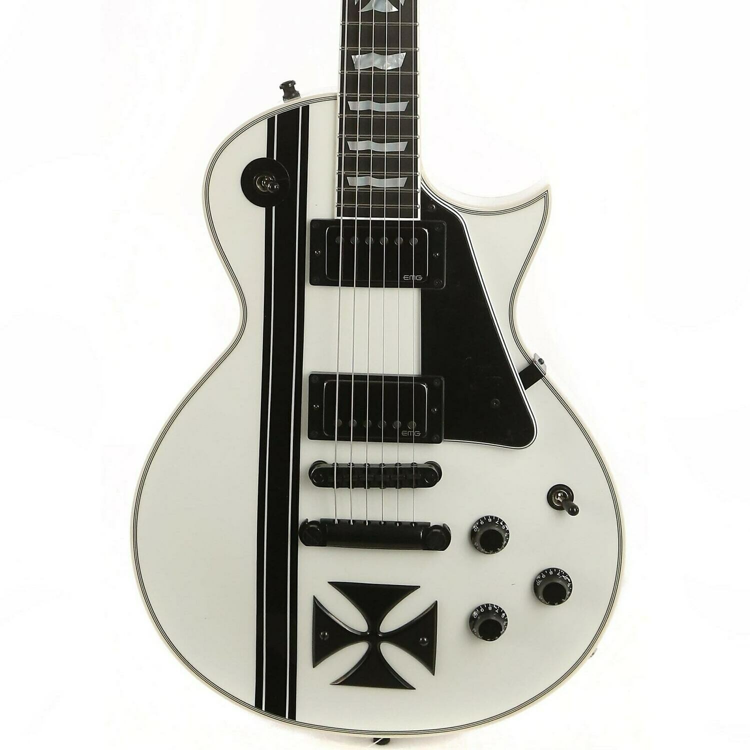 ESP Custom Shop Iron Cross James Hetfield Signature Snow White