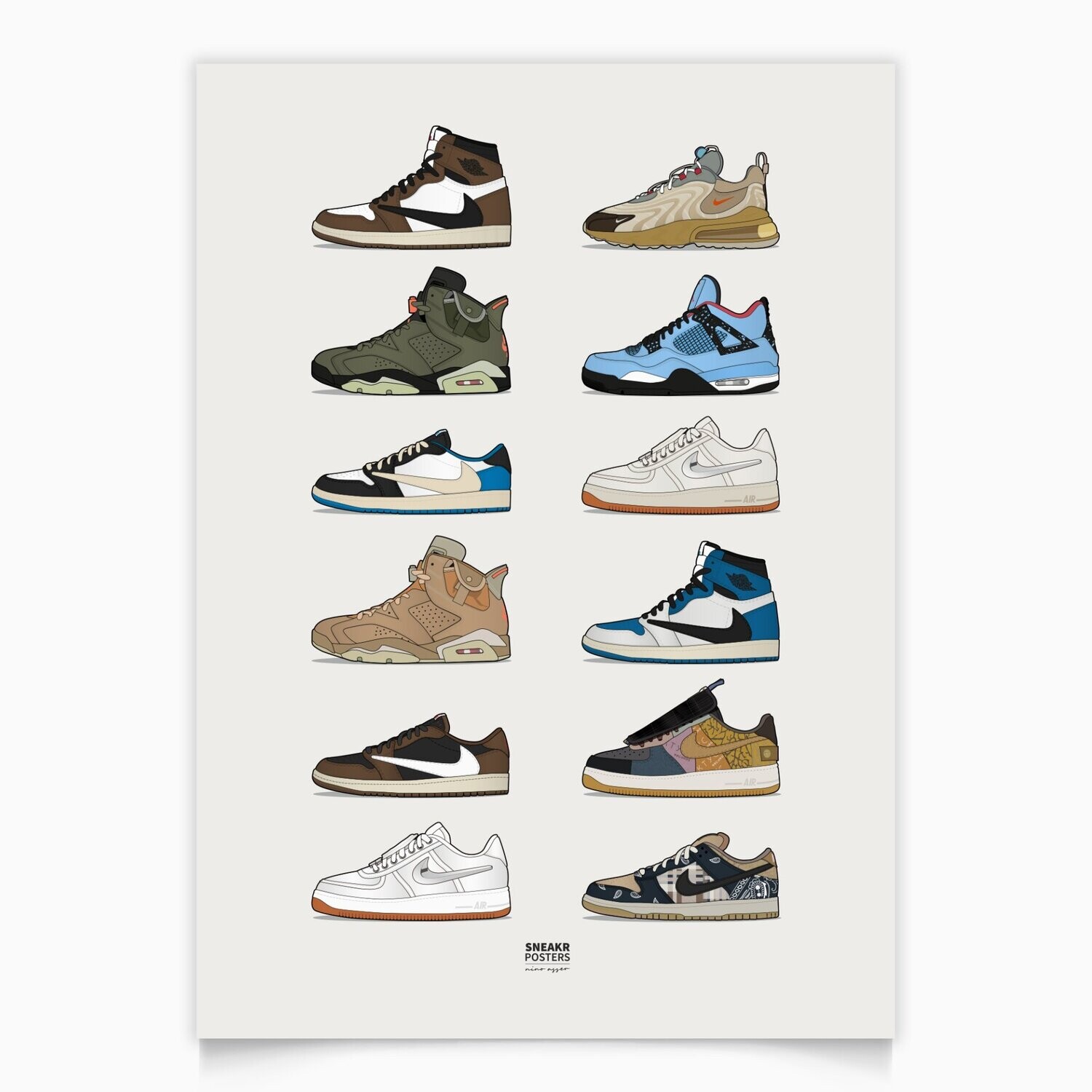 travis scott sneaker collection