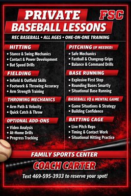 Private Lessons Baseball