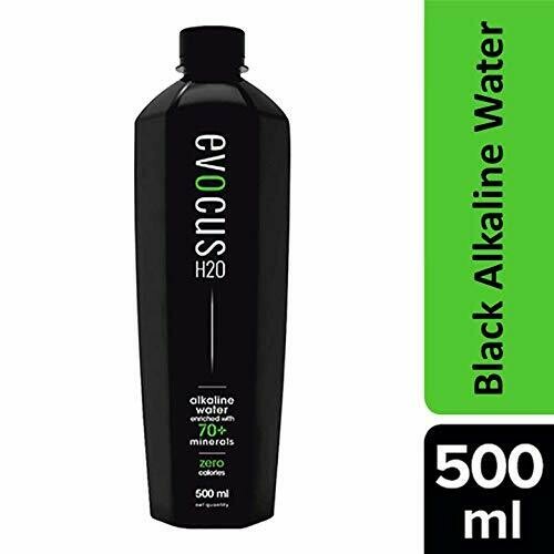 Evocus H2O Black Alkaline Water with 70+ Natural Minerals, 8.5+ pH