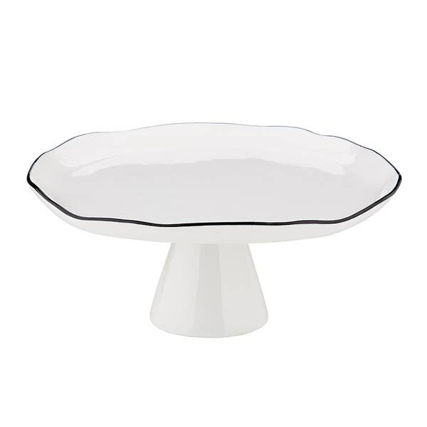 Large Pedestal Tray Black Store Coastal Home Store