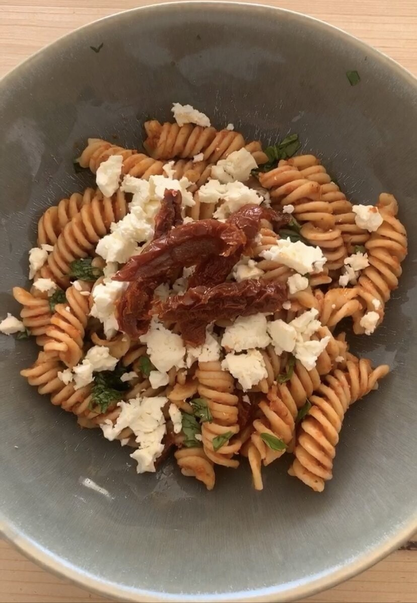 Sun dried tomato & Feta pasta salad