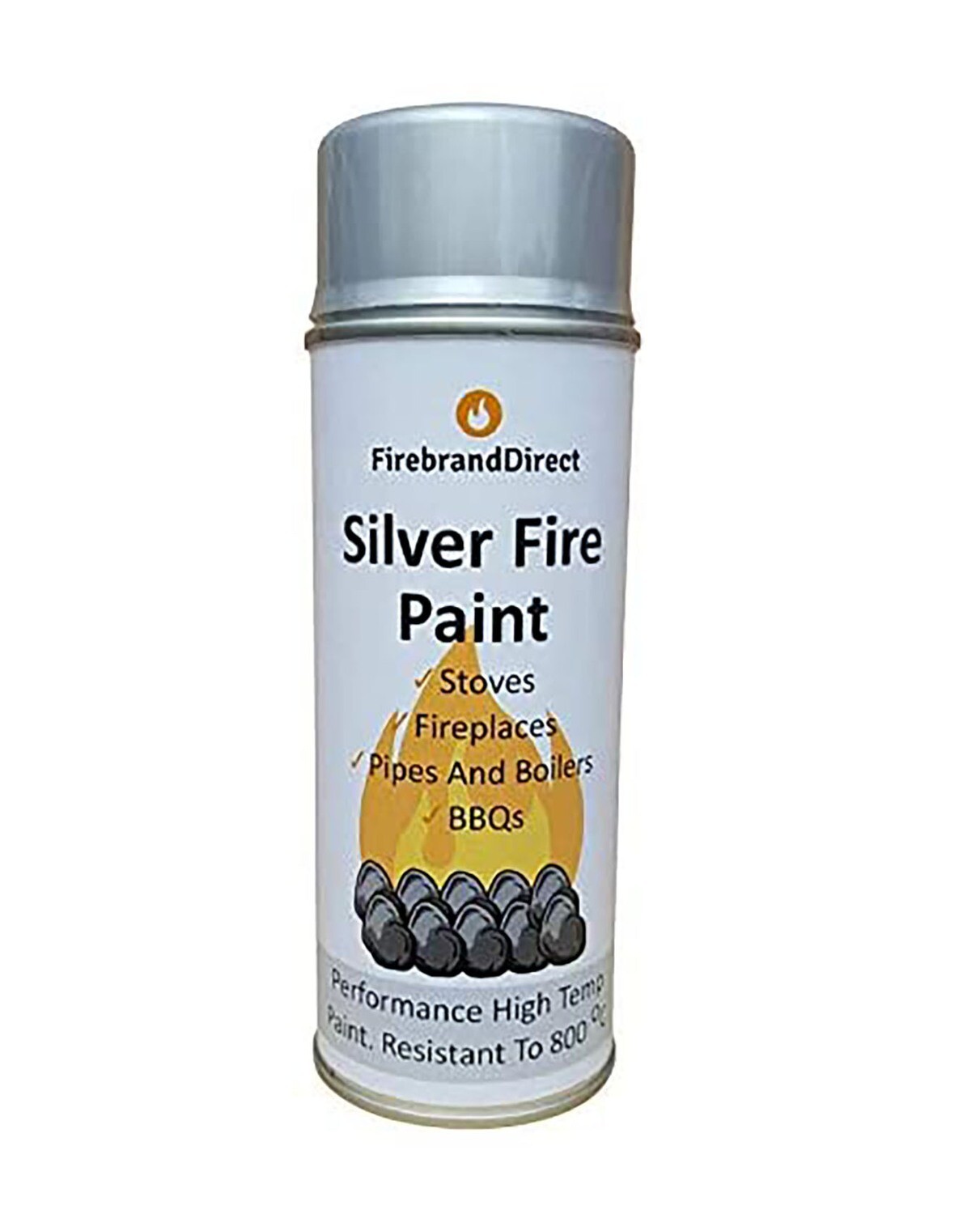Silver Fire Paint. For Gas Fire Coals, Fireplaces, Fire Pits, BBQs