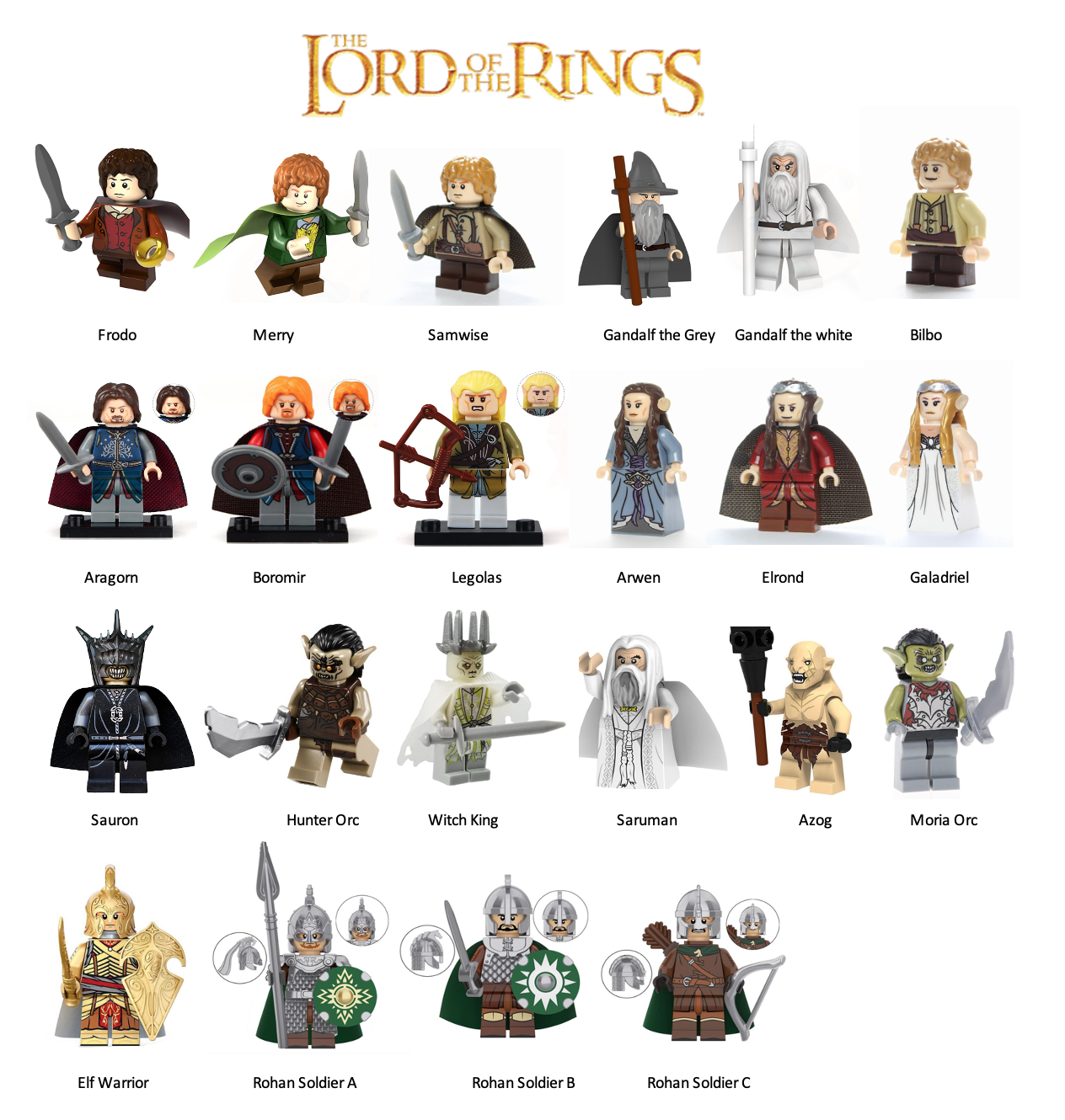 Lord of the Rings Custom Minifigures