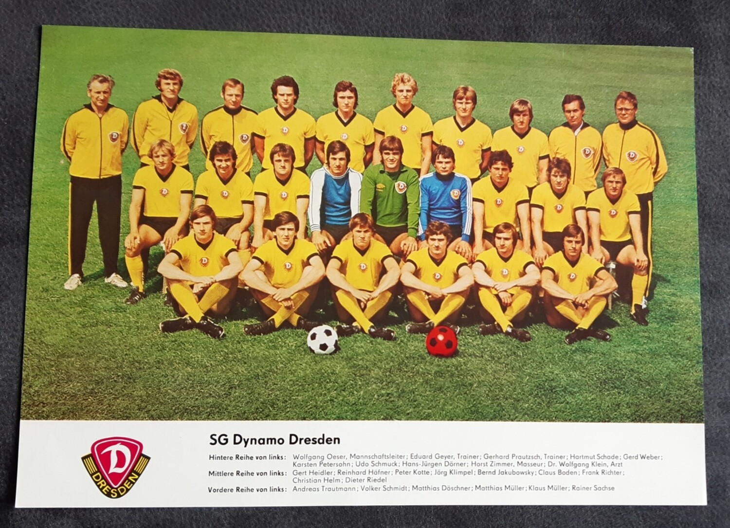 Mannschaftsfoto / Bild SG Dynamo Dresden 1978/79 DDR Oberliga