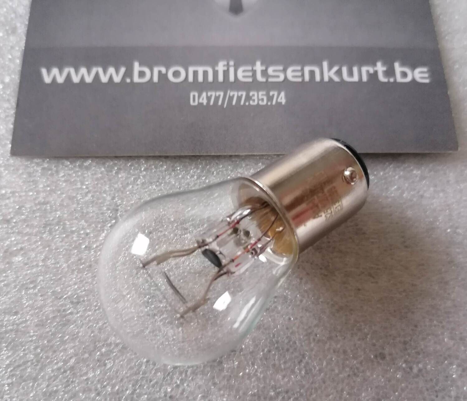 Lampje achterlicht 12v 21/5w ( achterlicht) Bromfietsen Kurt Dé