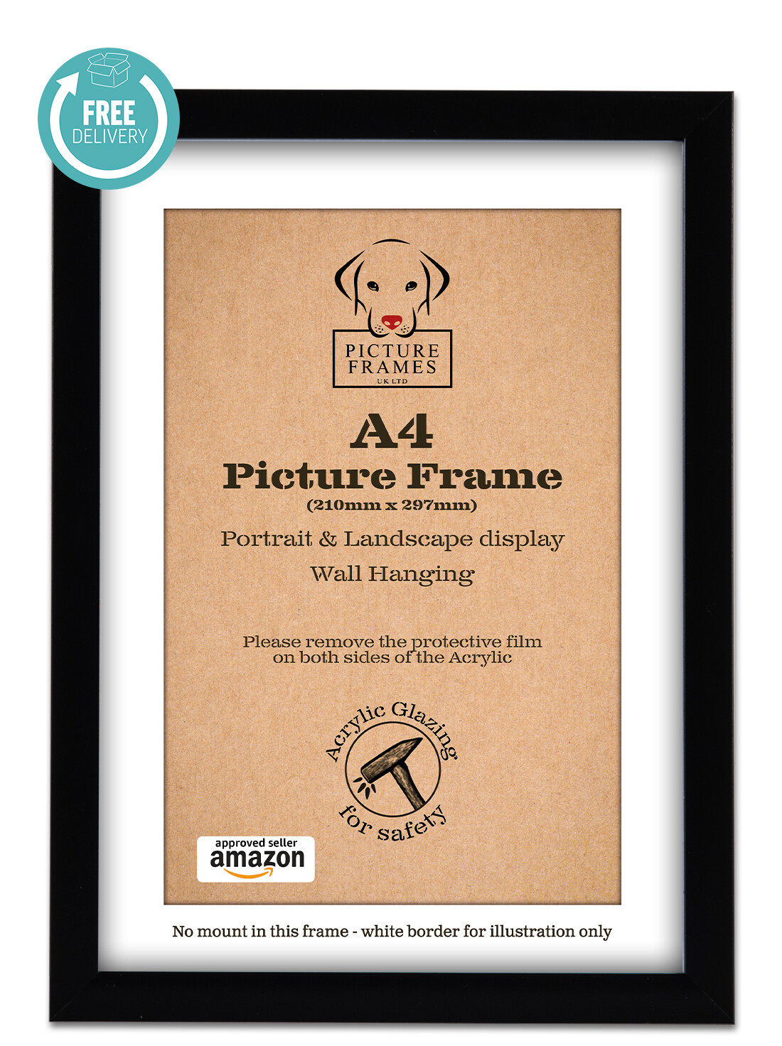 A4 Black Frames Pack of 12