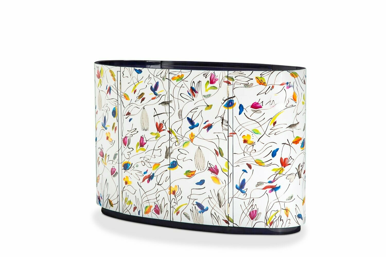 Gabinete Ovalado con Puertas Illusions