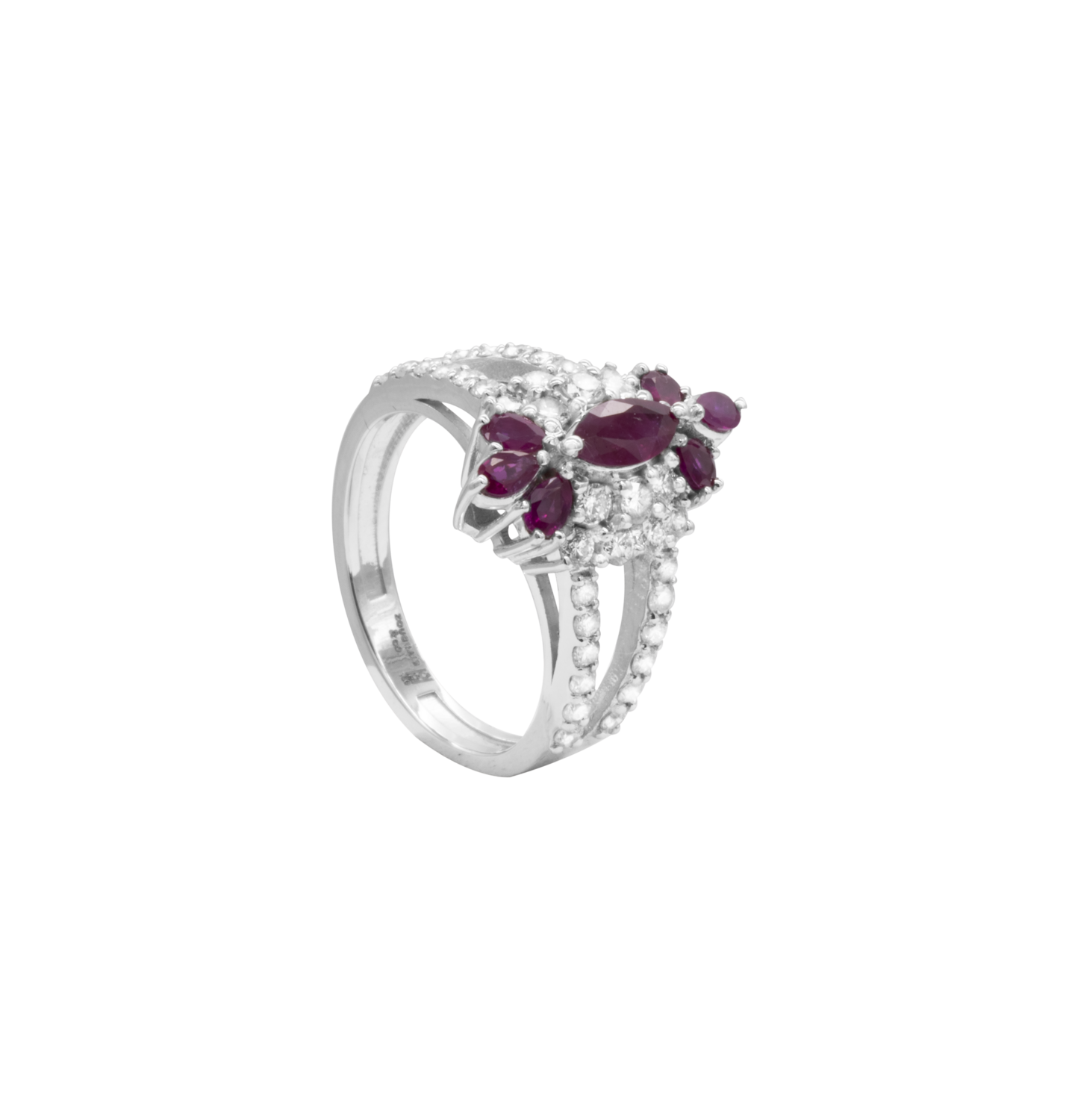 Eternal Diamond Ring with Ruby Zoughaib & Co Enchanting Jewels