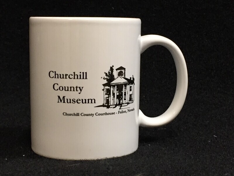 Mug, White Ceramic Court House