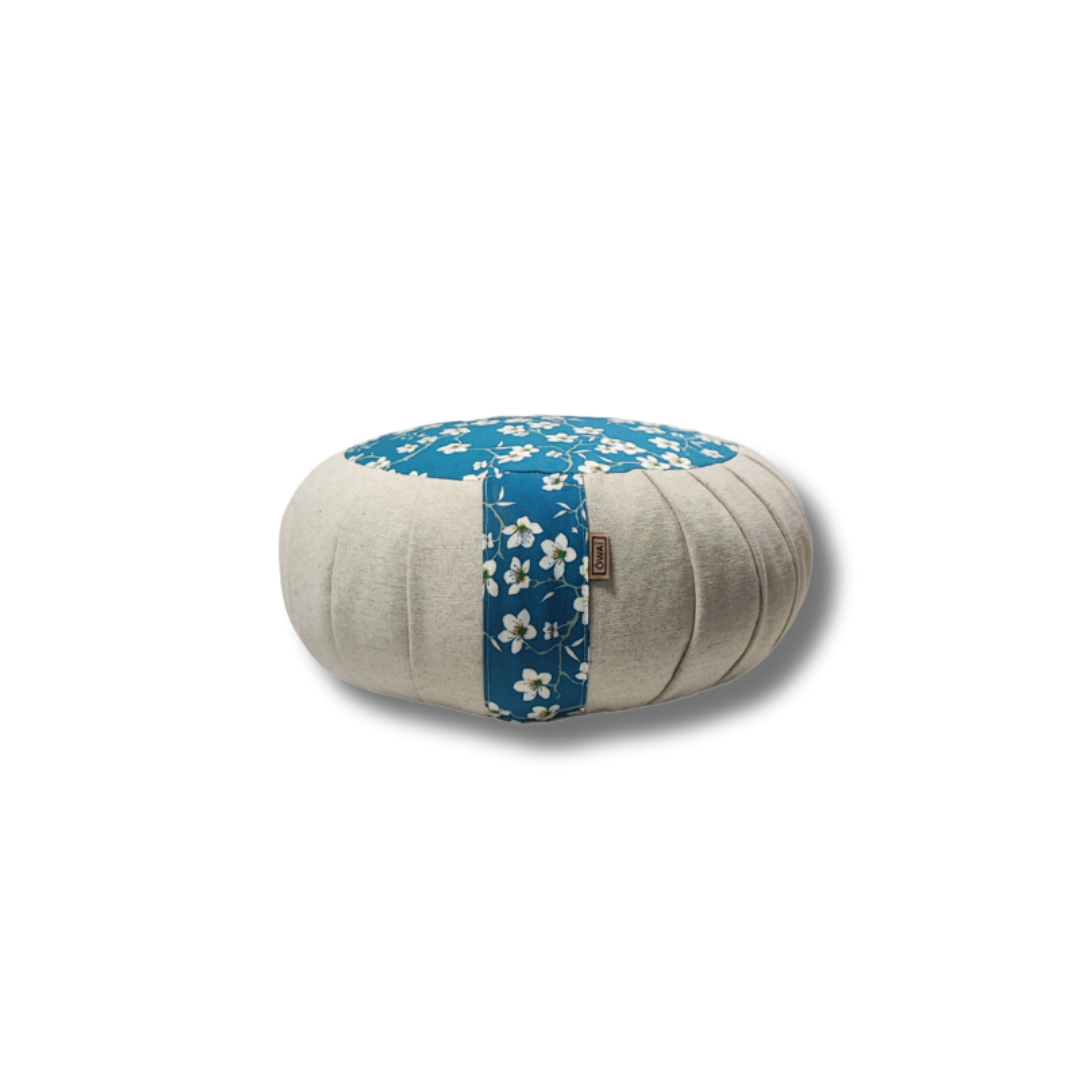 Coussin De Méditation Rond En Mousse Dure - Diamètre 40 Cm, Hauteur 6 Cm - Housse En Lin Lavable - Pour Yoga, Zen, Salon