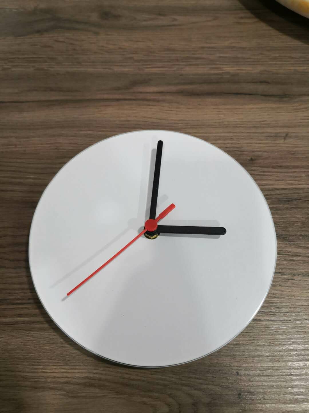 Round glass clock face with movement for sublimation