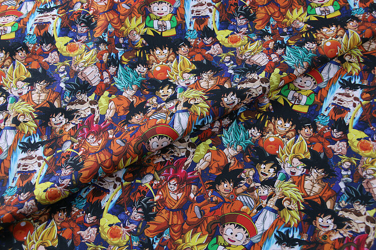 Dragon Ball Z Allover, Stacked PREORDER Cotton Woven 142cm wide