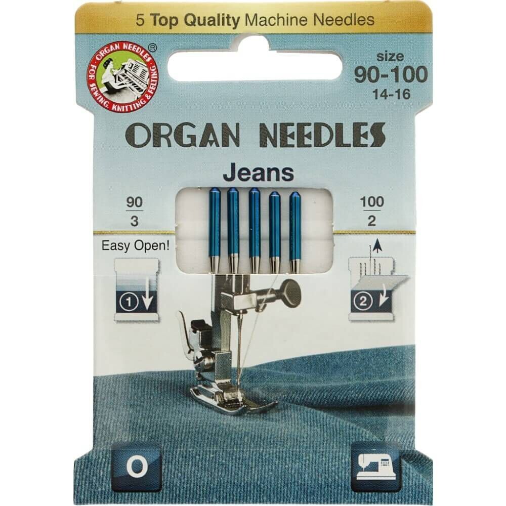 Jeans Needles Combo Pack (90100/1416) Organ Sewing Needles EcoPack Pack of 5