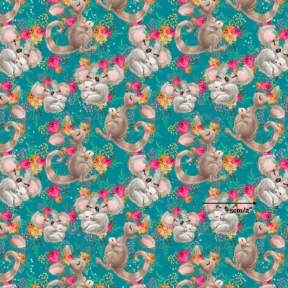 aussie-animals-teal-custom-cotton-woven-145cm-wide-0-8m-piece