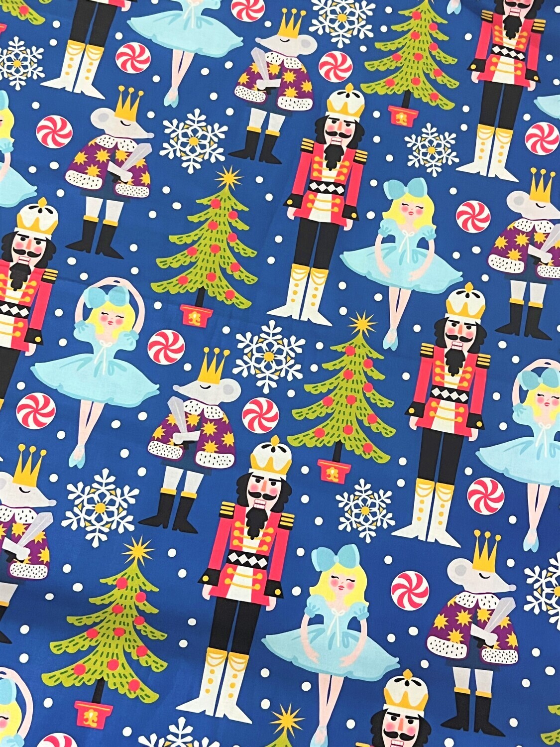 Nutcracker Navy Quilting Cotton 112cm Wide 1.1m Piece