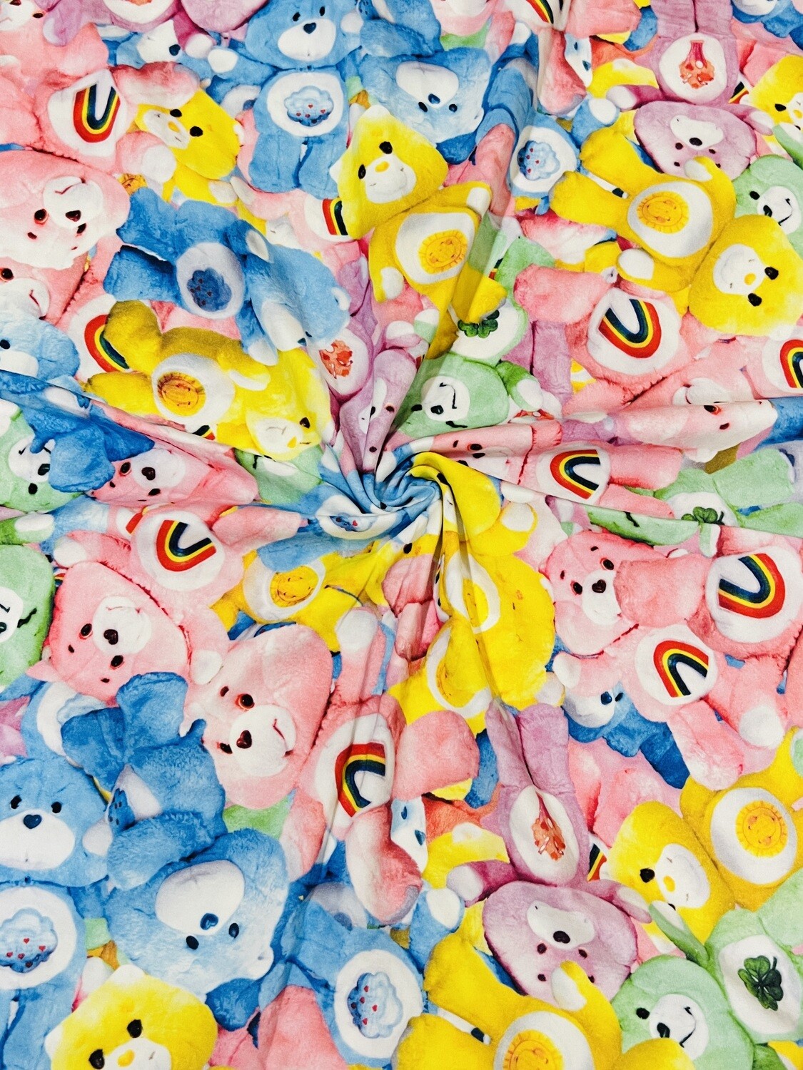 Rainbow Teddies Cotton Lycra, 220gsm 160cm Wide