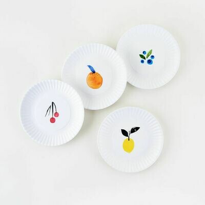 Melamine Fruit Plates S/4