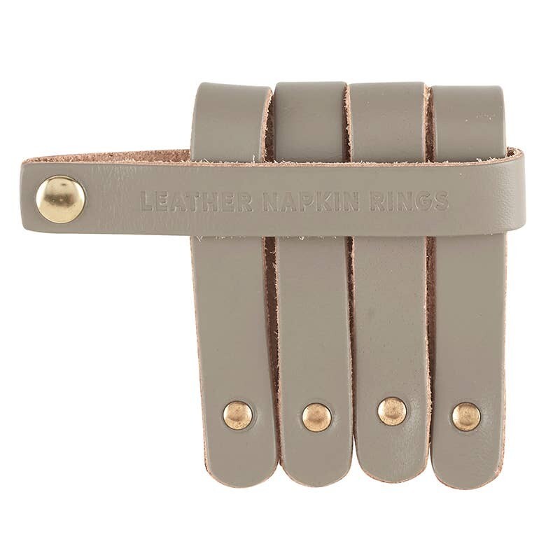 Leather Nap Rings S/4