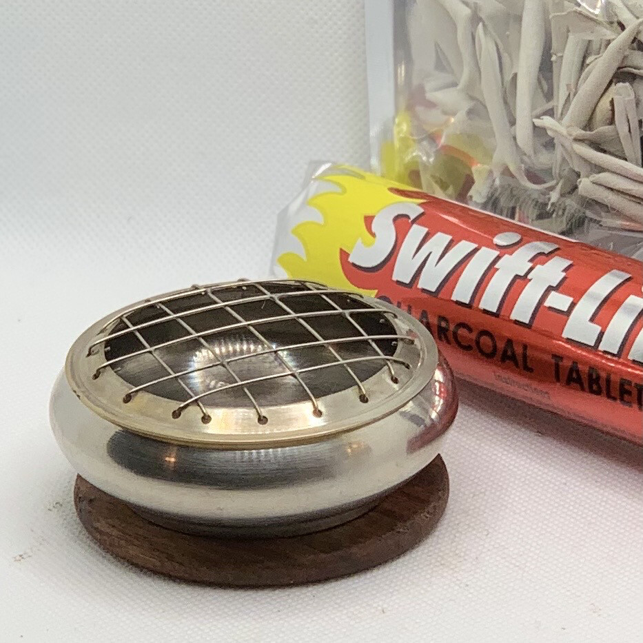 The Crystal House Cart Incense Burner Set Crystals, Candles, Oils