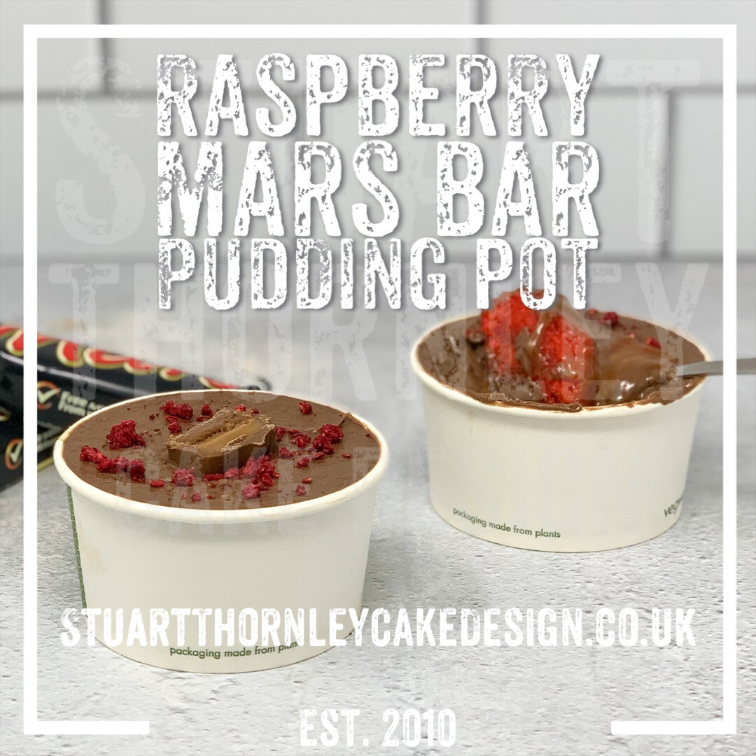 Raspberry Mars Bar Pudding Pot