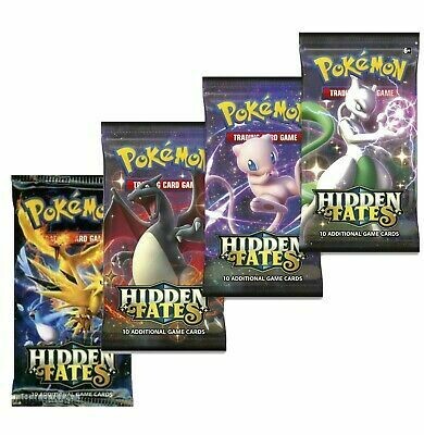 4x Hidden Fates Booster Packs