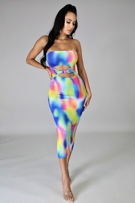 Multi Tube Cut Out Front Dress