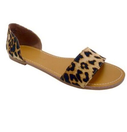 leopard toe ring sandals